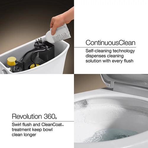 Kohler Cimarron® ContinuousClean ST toilet tank, 1.28 gpf