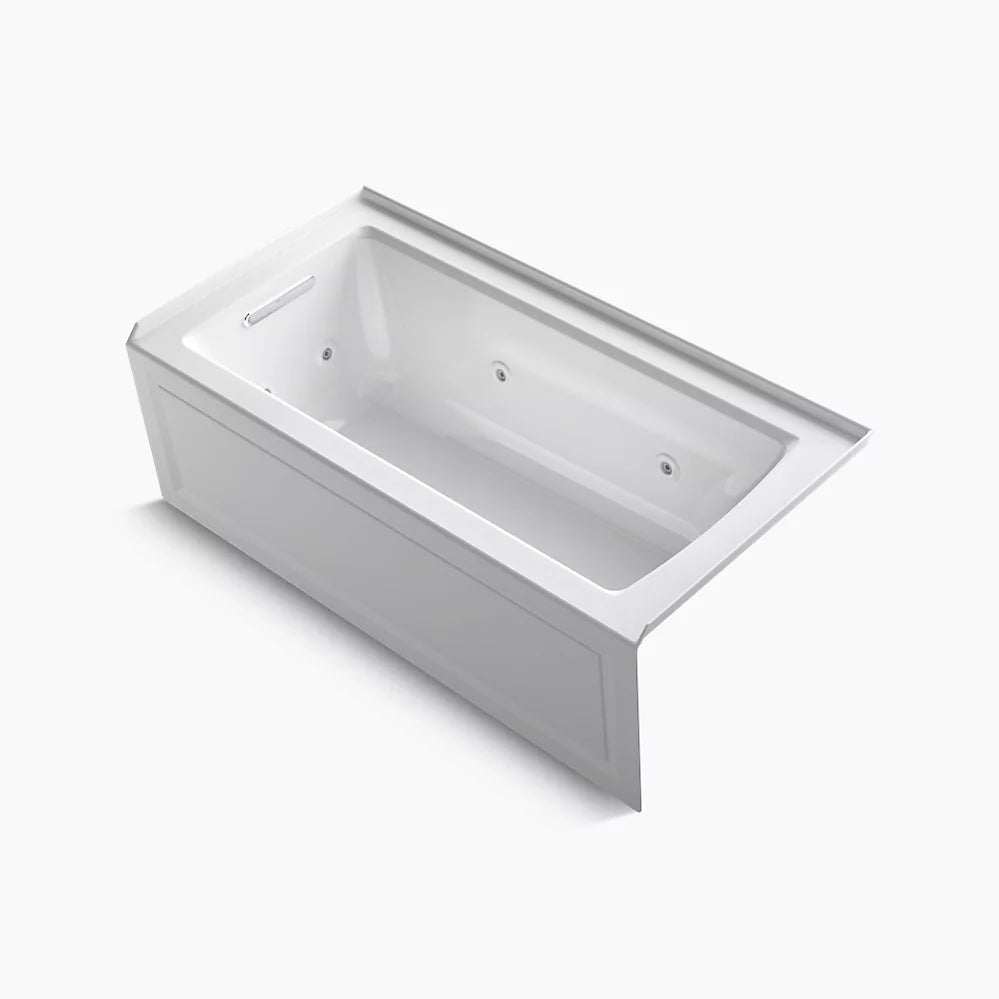 Kohler 60" x 30" alcove heated whirlpool bath, left drain