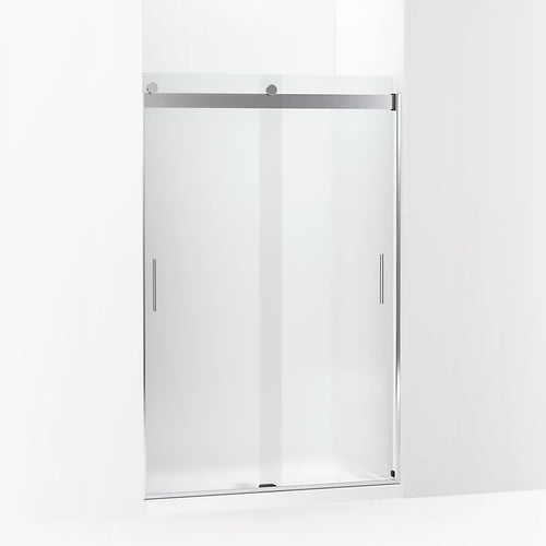 Kohler Sliding shower door, 74" H x 43-5/8 - 47-5/8" W, with 1/4" thick Frosted glass