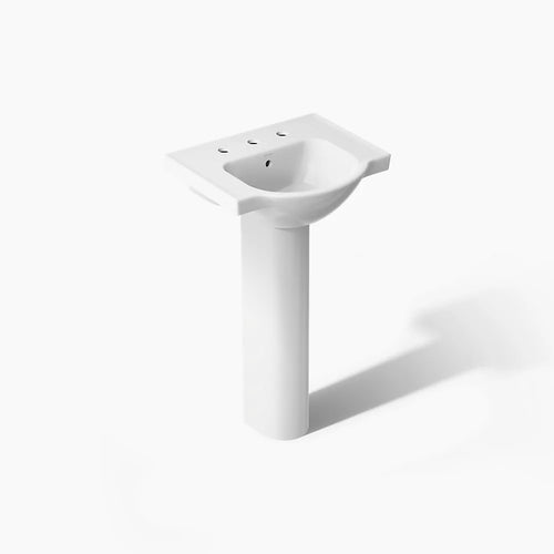 Kohler 21" rectangular pedestal bathroom sink