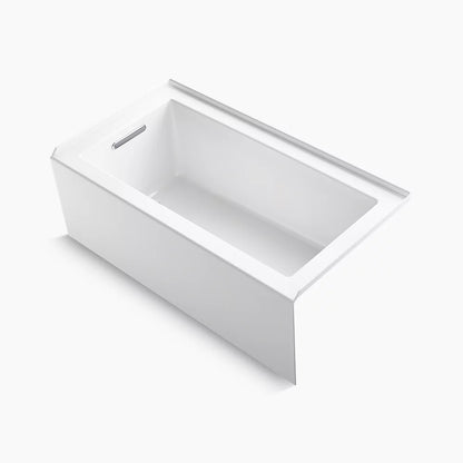 Kohler 60" x 32" alcove bath with integral apron, integral flange, and left-hand drain
