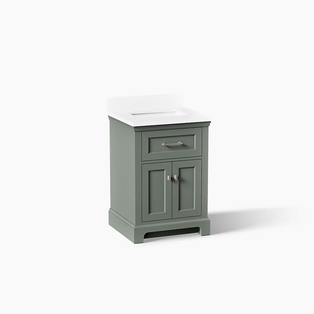 Kohler Charlemont Cabinet and Quartz Top 24-Inch Single-Sink Bathroom Vanity