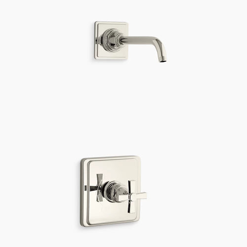 Kohler Rite-Temp® shower trim kit with cross handle, without showerhead