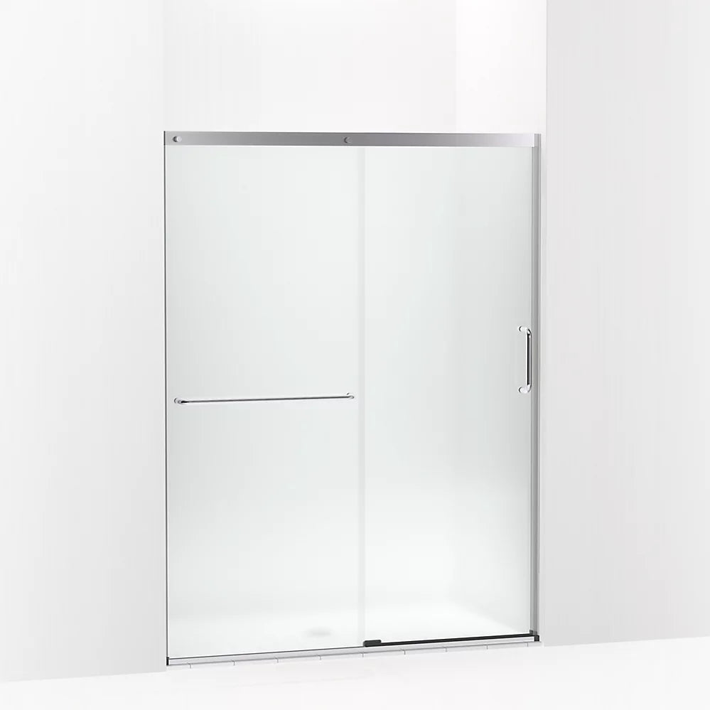 Kohler Sliding shower door, 70-1/2" H x 50-1/4 - 53-5/8" W, with 1/4" thick Frosted glass