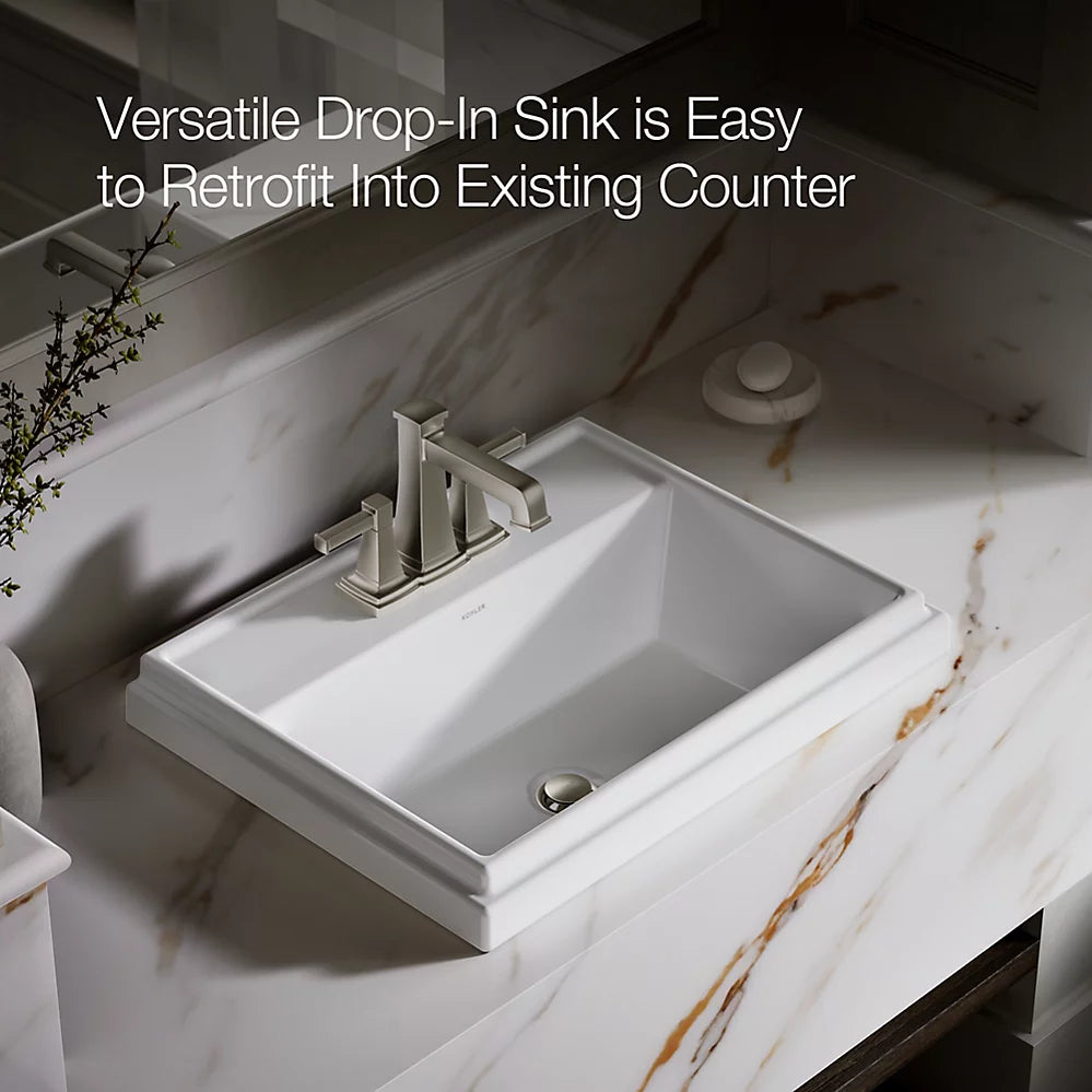 Kohler 21-3/4" rectangular drop-in bathroom sink