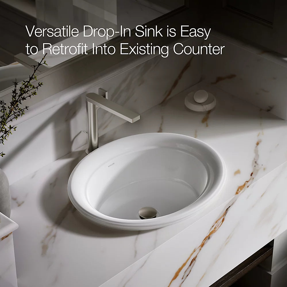 Kohler 21" oval drop-in bathroom sink