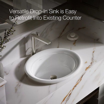 Kohler 21" oval drop-in bathroom sink