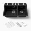 Kohler Riverby® 33" undermount double-bowl workstation kitchen sink
