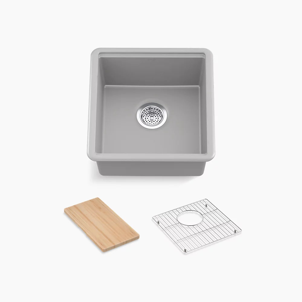 Kohler 18" undermount bar sink with accessories