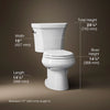Kohler Two-piece round-front toilet, dual-flush