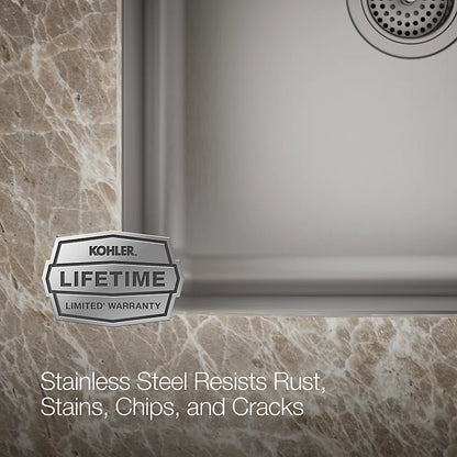 Kohler Undertone® 31-1/2" undermount double-bowl kitchen sink