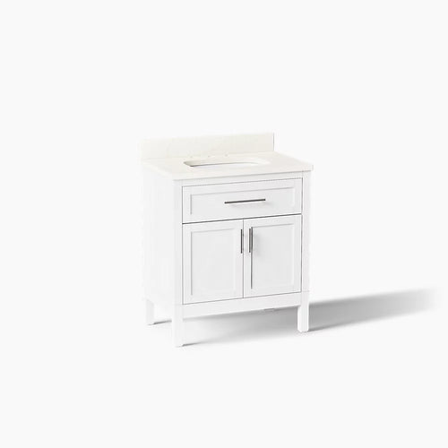 Kohler Hadron Cabinet and Quartz Top 30-Inch Single-Sink Bathroom Vanity