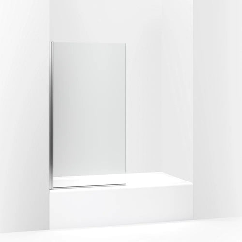 Kohler Bath screen, 56-15/16" x 32" W with 1/4" thick Crystal Clear glass and square corner