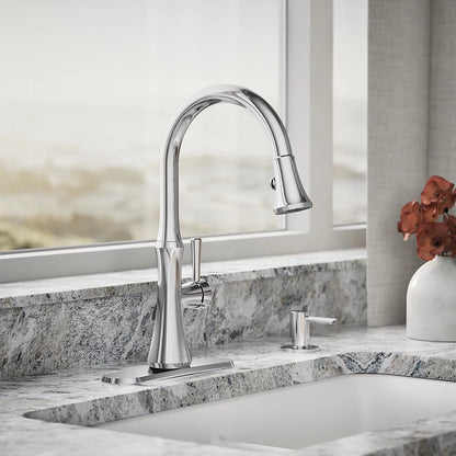 Kohler Pull-down kitchen sink faucet with soap/lotion dispenser