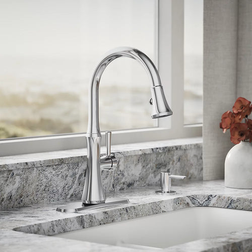 Kohler Pull-down kitchen sink faucet with soap/lotion dispenser