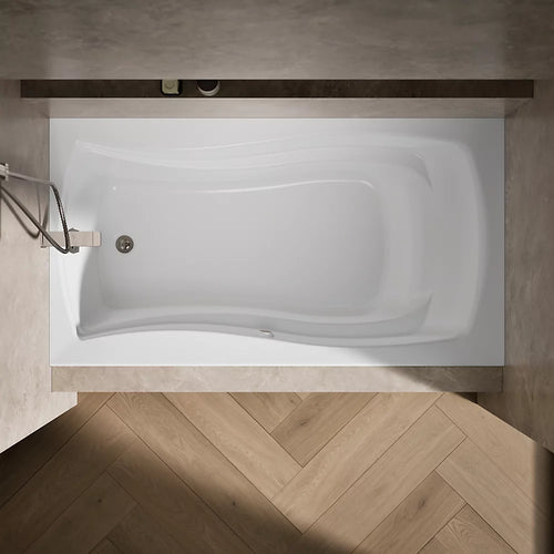 Kohler Mariposa 66" x 36" Alcove Heated BubbleMassage air bath with Bask heated surface, left drain