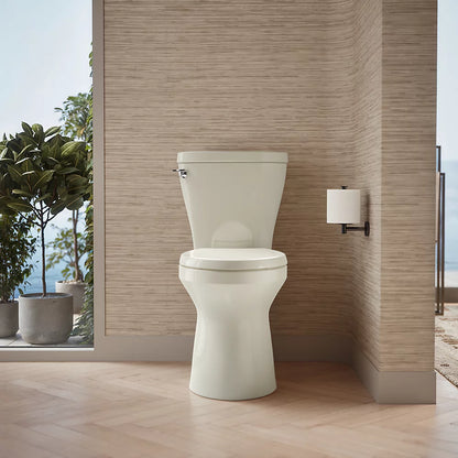 Betello® ContinuousClean XT two-piece elongated toilet with skirted trapway, 1.28 gpf