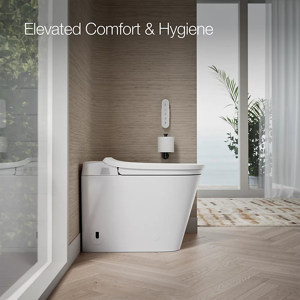 Kohler Leap™ One-piece elongated smart toilet with front bidet wand technology, dual-flush