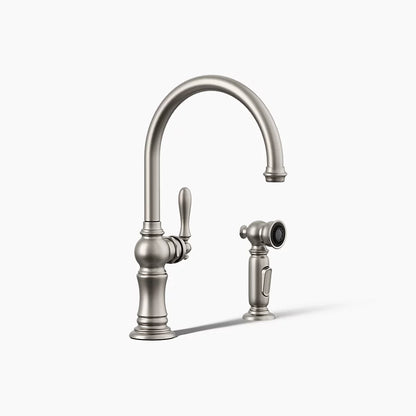 Kohler Artifacts® Single-handle kitchen sink faucet with two-function sprayhead