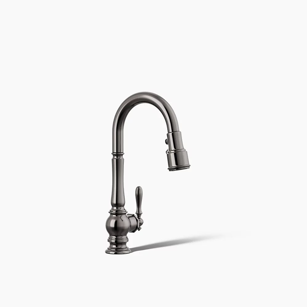 Kohler Artifacts® Pull-down kitchen sink faucet with three-function sprayhead