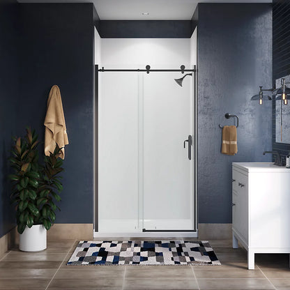 Kohler Sliding shower door, 78" H x 44-1/8 - 47-7/8" W, with 3/8" thick Crystal Clear glass