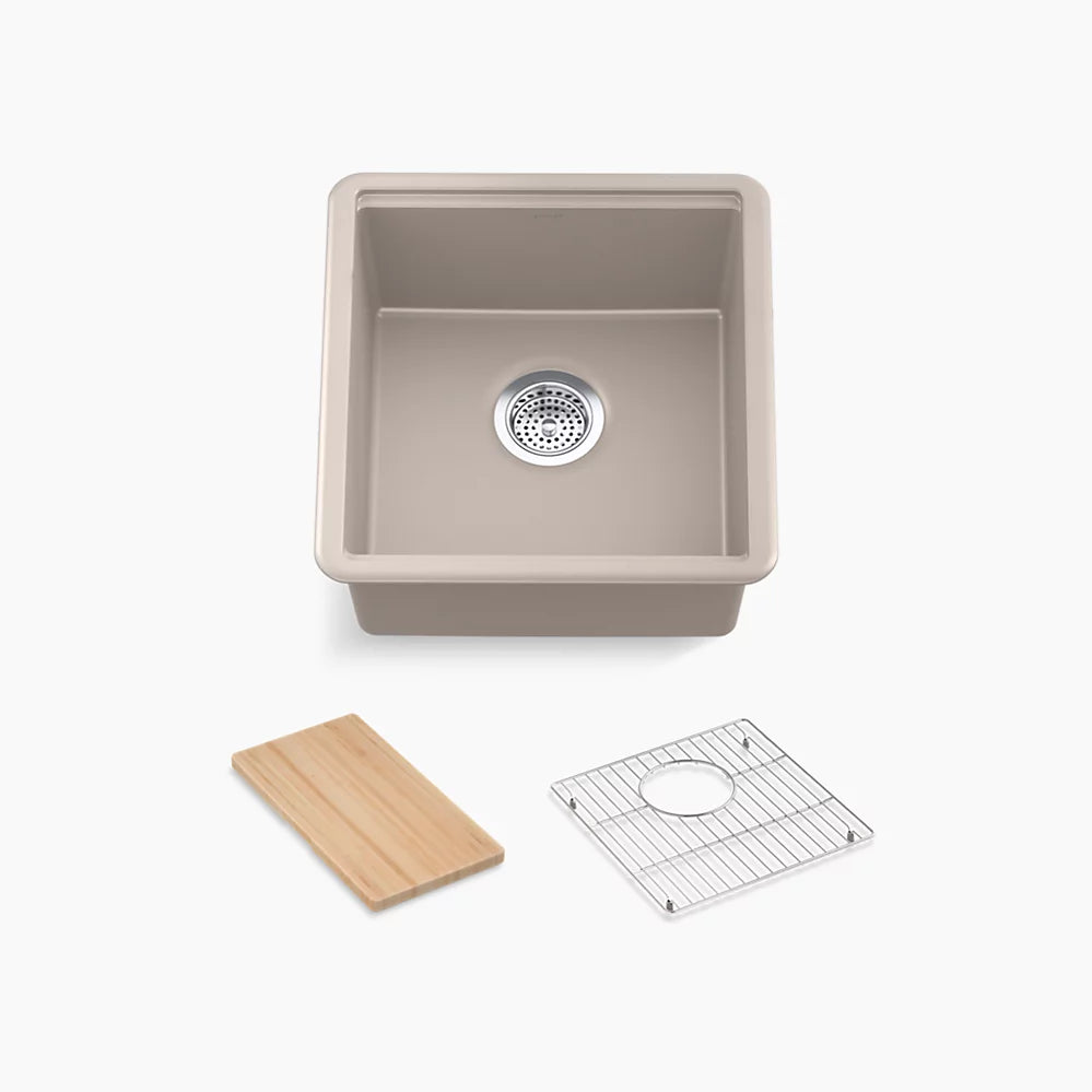 Kohler 18" undermount bar sink with accessories