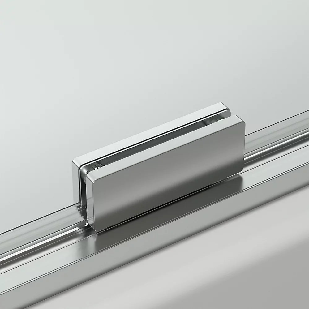 Kohler Sliding bath door, 58-1/4" H x 55-3/4 - 59-3/4" W, with 5/16" thick Crystal Clear glass