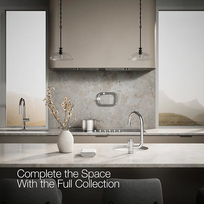 Kohler Single-handle bar sink faucet with two-function extended-reach spout
