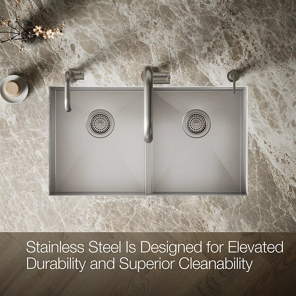 Kohler Vault™ 32" undermount double-bowl kitchen sink