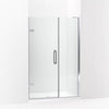 Kohler Frameless pivot shower door, 71-3/4" H x 45-1/4 - 46" W, with 3/8" thick Crystal Clear glass