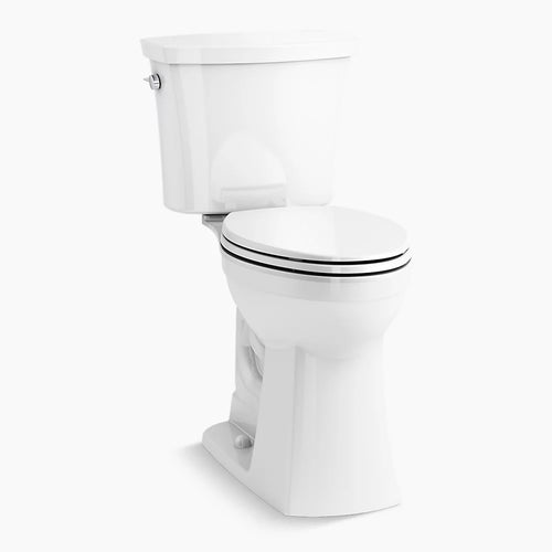 Kohler ContinuousClean tall two-piece elongated toilet, 1.28 gpf