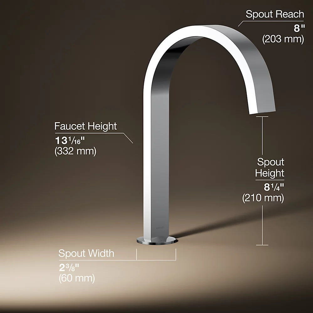 Kohler Deck-mount bath spout with Ribbon design