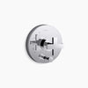 Kohler Rite-Temp® valve trim with push-button diverter and cross handle