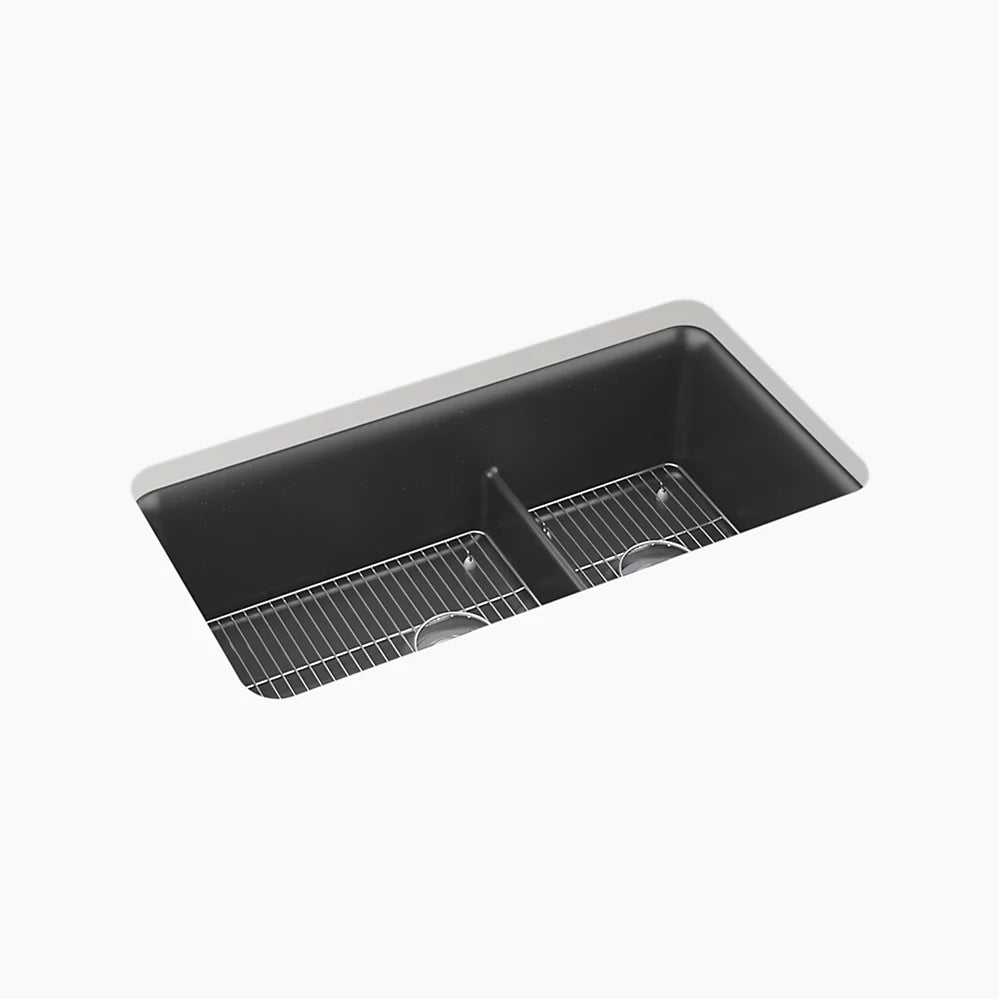 Kohler Smart Divide® 33-1/2" undermount double-bowl kitchen sink