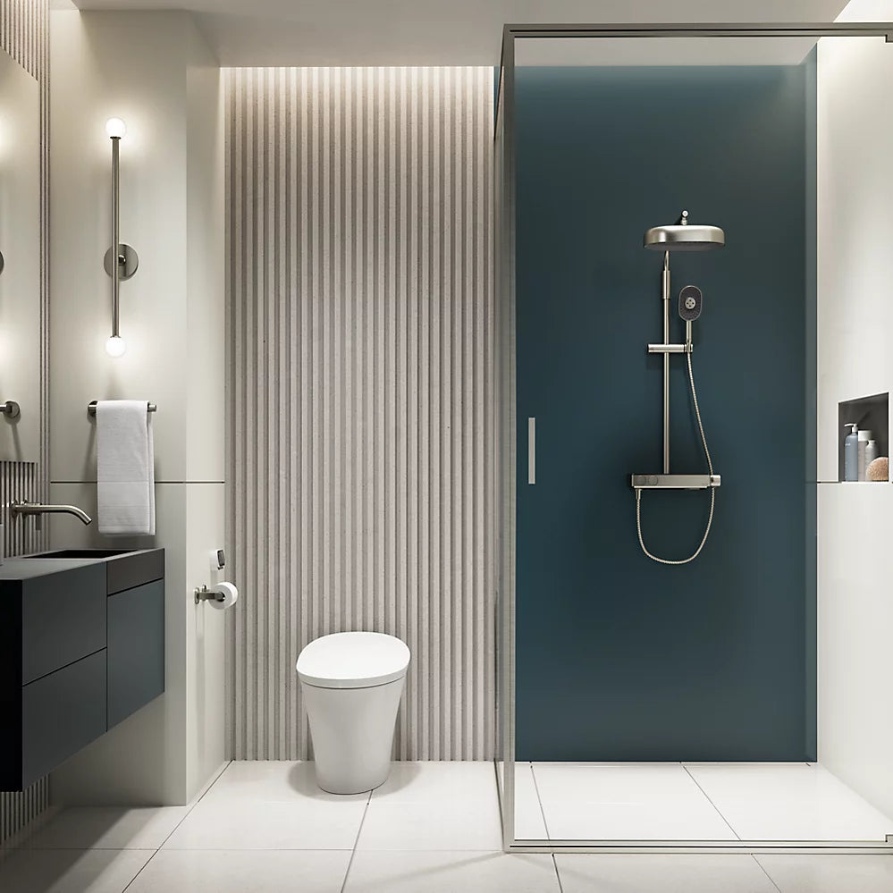 Kohler Two-way exposed thermostatic valve with shower column for rainhead and handshower