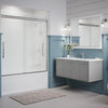 Kohler Frameless sliding bath door, 63-9/16" H x 54-5/8 - 59-5/8" W, with 5/16" thick Frosted glass