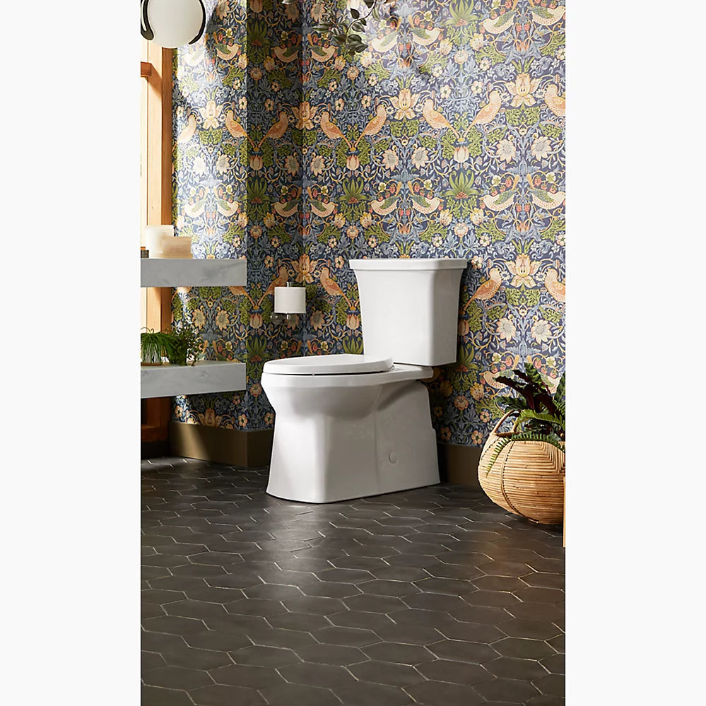 Kohler Two-piece elongated toilet with skirted trapway, 1.28 gpf