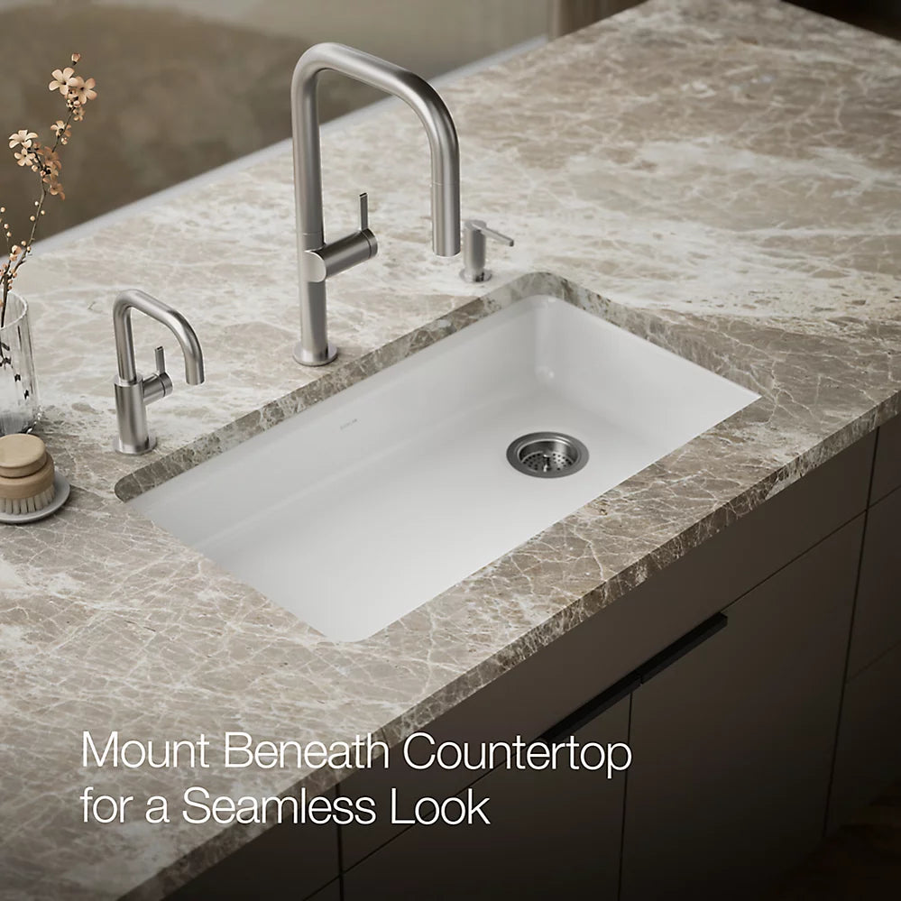 Kohler Riverby® 33" undermount single-bowl kitchen sink