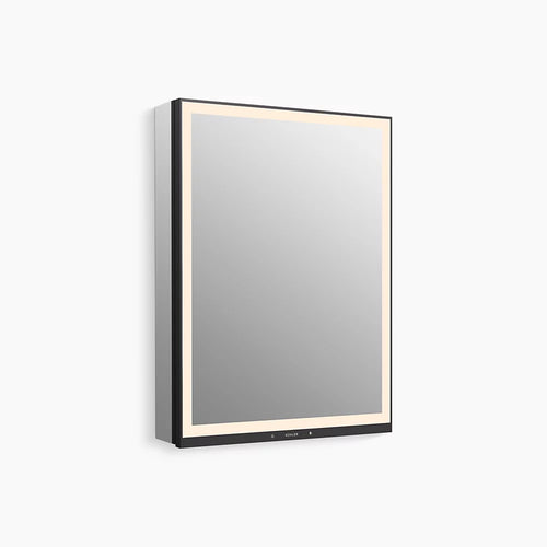 Kohler 24" x 32" lighted framed medicine cabinet, left-hinged