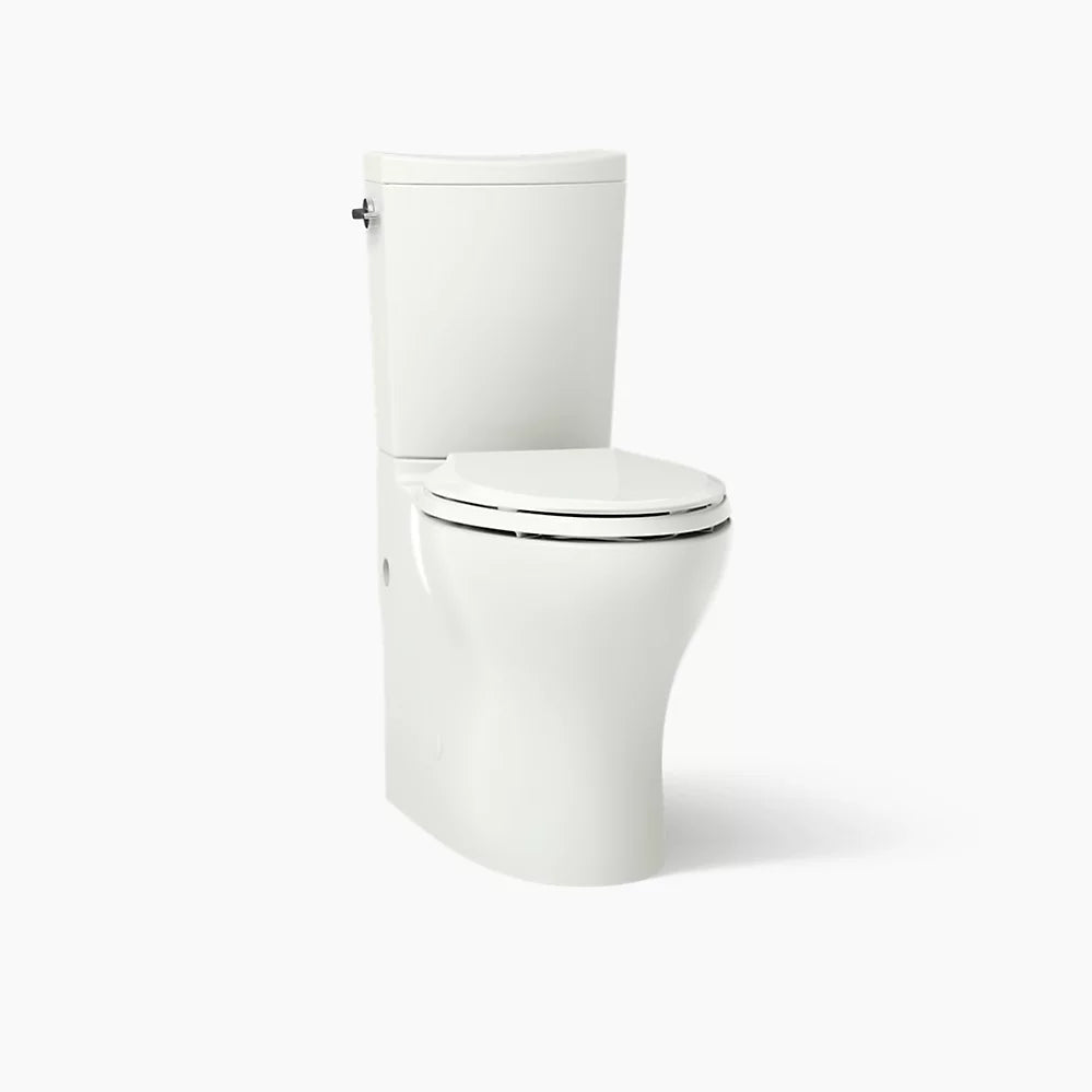 Kohler Two-piece elongated toilet with skirted trapway, dual-flush