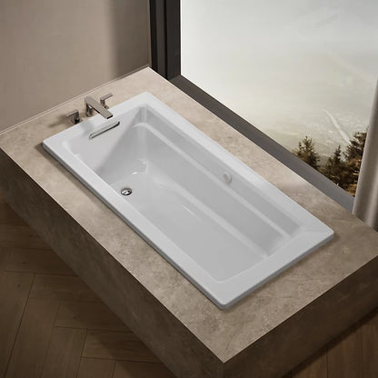 Kohler Archer Heated Bubblemassage Air Bath 66 x 32-Inch Drop-In Bathtub