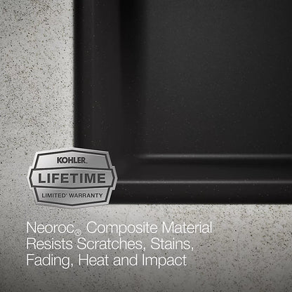 Kohler Kennon® 33" top-/undermount double-bowl kitchen sink