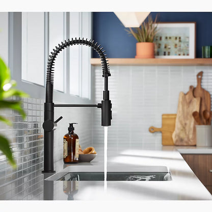 Kohler Semi-professional kitchen sink faucet with three-function sprayhead