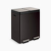 Kohler 82-liter stainless steel dual-bin step trash can