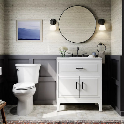 Kohler 28" round framed mirror