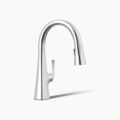 Kohler Graze® Pull-down kitchen sink faucet with three-function sprayhead