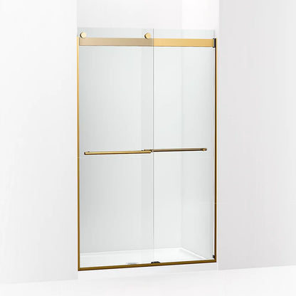 Kohler Frameless sliding shower door, 77-9/16" H x 44-5/8 - 47-5/8" W, with 5/16"-thick Crystal Clear glass