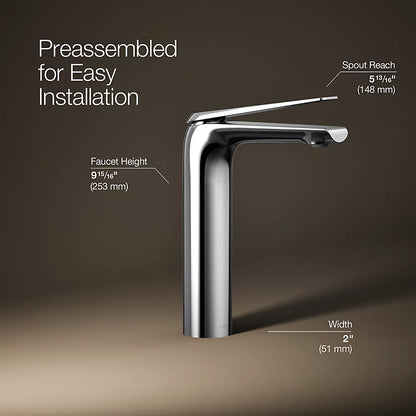 Kohler Tall single-handle bathroom sink faucet, 0.5 gpm