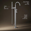 Kohler Floor-mount bath filler trim with lever handles and handshower