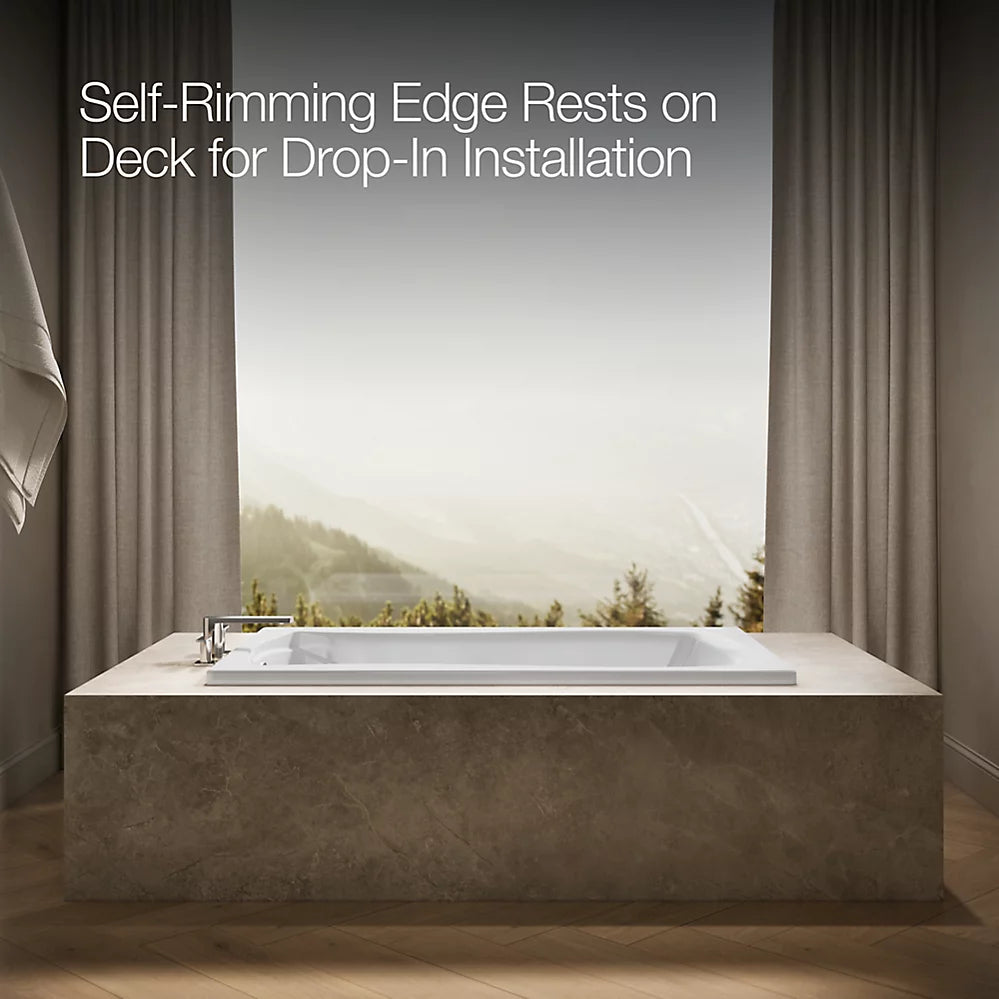 Kohler Mariposa Whirlpool Bath 60 x 36-Inch Drop-In Bathtub
